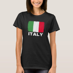 Italienische Fahne zur Unterstützung der Frauen in T-Shirt