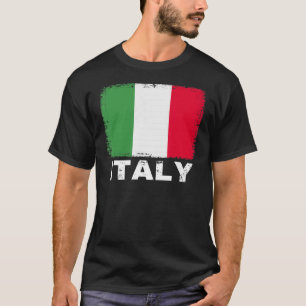 Italienische Fahne zur Unterstützung der Frauen in T-Shirt