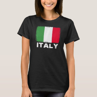 Italienische Fahne zur Unterstützung der Frauen in T-Shirt