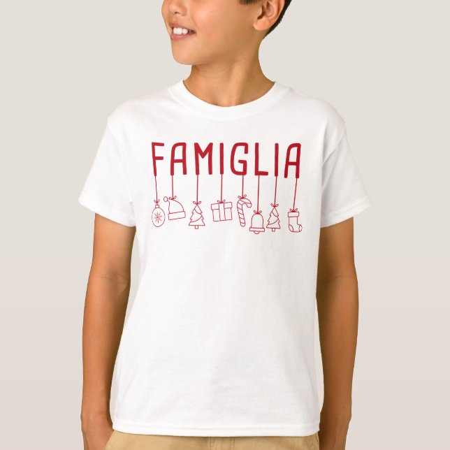 Italienische Familien - Matching Family Christmas  T-Shirt (Vorderseite)