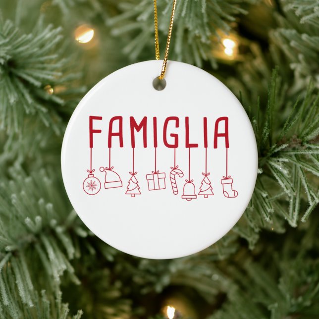 Italienische Familien - passende Familie Weihnacht Keramik Ornament (Baum)