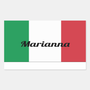 Italienische Flag-Aufkleber - individuell anpassba Rechteckiger Aufkleber