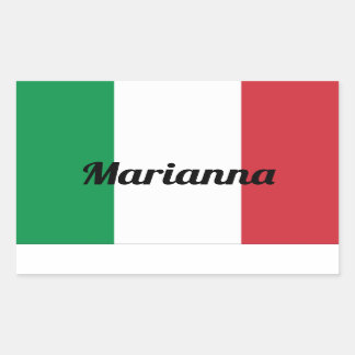 Italienische Flag-Aufkleber - individuell anpassba Rechteckiger Aufkleber