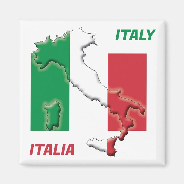 ITALIENISCHE FLAG ITALIENS MAGNET (Vorne)