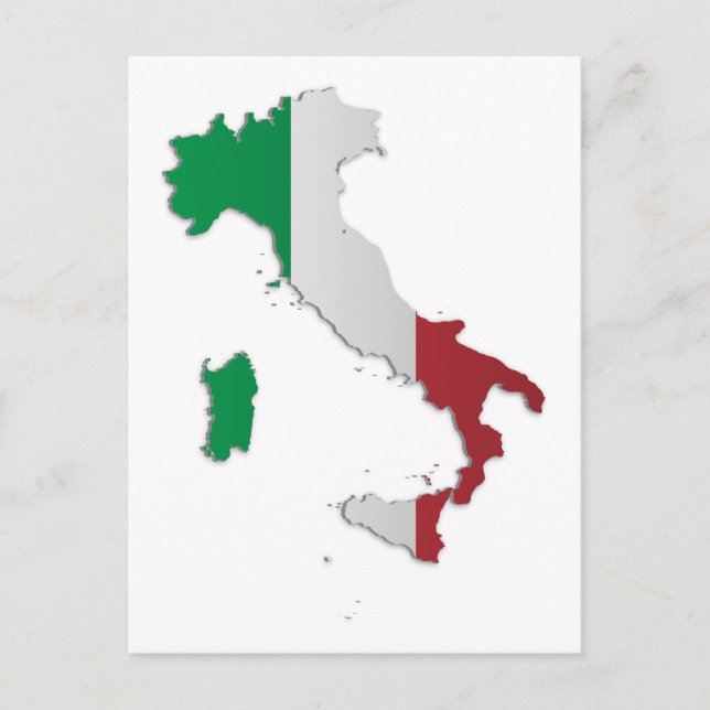 Italienische Flag-Karte Postkarte (Vorderseite)