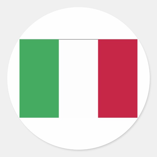 ITALIENISCHE FLAG RUNDER AUFKLEBER (Vorderseite)