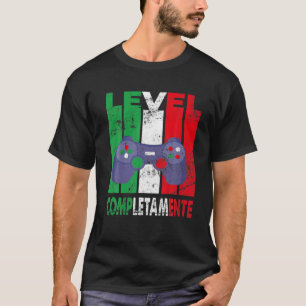 Italienische Flag Time Level Up Video Game Boy Gam T-Shirt