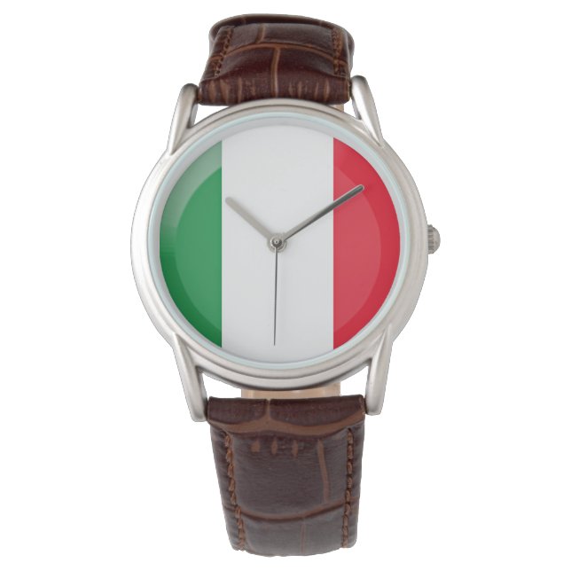 Italienische Flagge Armbanduhr (Vorderseite)