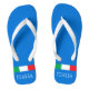 Italienische Flagge Azure blue Italia Flip Flops (Fußbett)