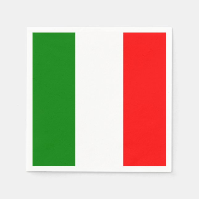 Italienische Flagge Bandiera d'Italia Napkin Serviette (Vorderseite)