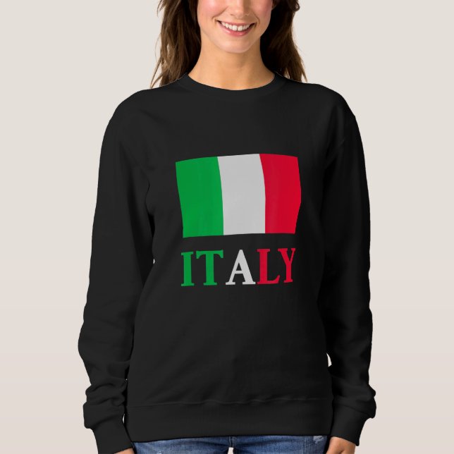 Italienische Flagge Bandiera Italia Italien Sweatshirt (Vorderseite)