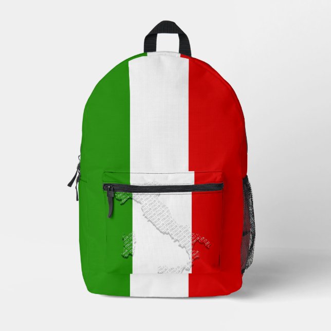 Italienische Flagge Bedruckter Rucksack (Vorderseite)