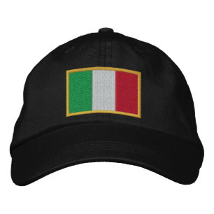 Italienische Flagge bestickt auf Cap Bestickte Baseballkappe