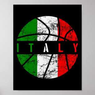 Italienische Flagge Bysketbyll Italienisches Team Poster