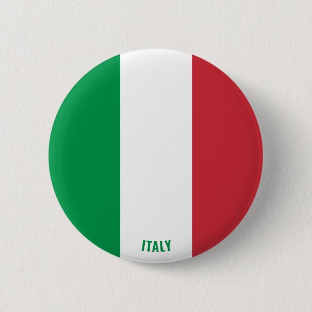 Italienische Flagge Charming Patriotic Button (Vorderseite)