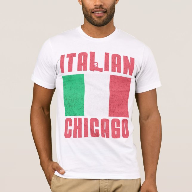 Italienische Flagge Chicago T-Shirt (Vorderseite)