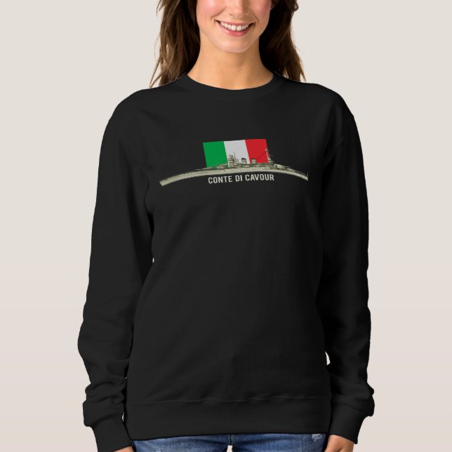 Italienische Flagge: Conte di Cavour italienische  Sweatshirt (Vorderseite)