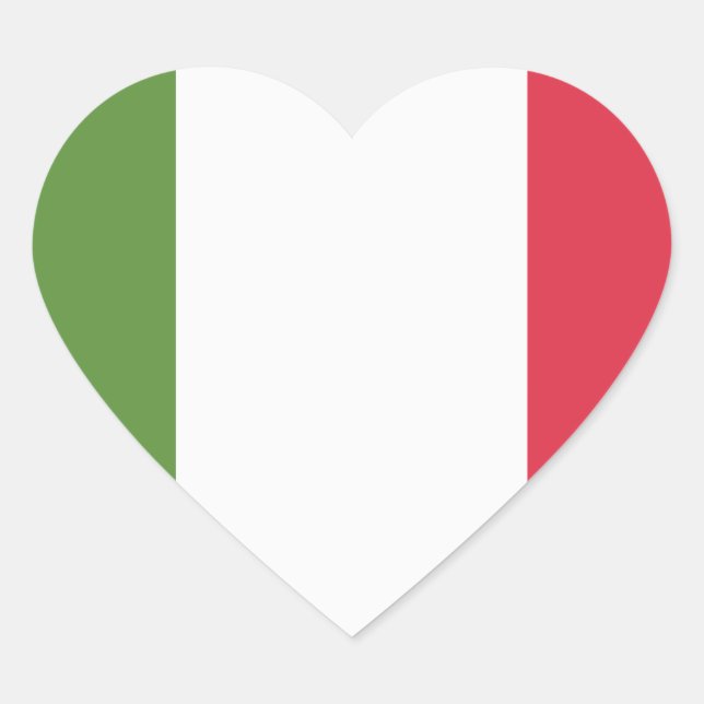 Italienische Flagge - Emoji-Twitter Herz-Aufkleber (Vorderseite)
