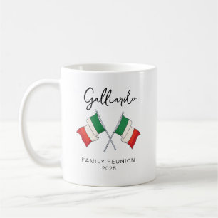 Italienische Flagge Familienwiedervereinigung  Kaffeetasse