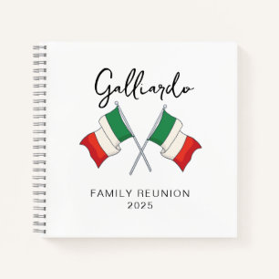 Italienische Flagge Familienwiedervereinigung Notizbuch