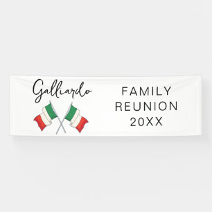 Italienische Flagge Familienzusammenkunft Banner