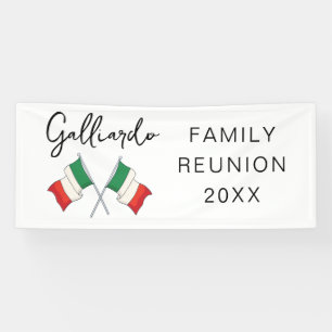 Italienische Flagge Familienzusammenkunft Banner