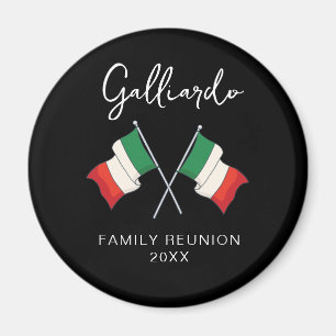 Italienische Flagge Familienzusammenkunft  Magnet