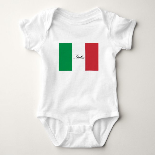 Italienische Flagge - Flagge von Italien - Italien Baby Strampler (Vorderseite)