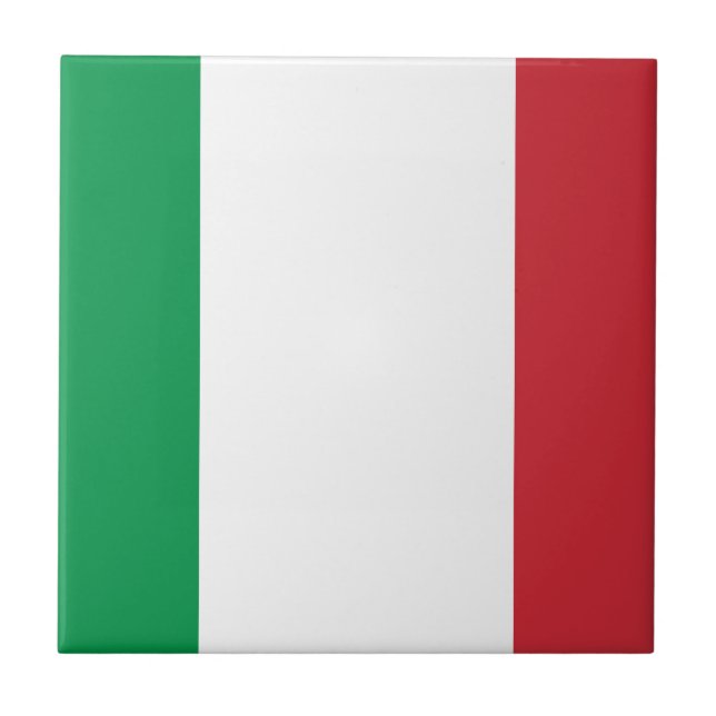 Italienische Flagge - Flagge von Italien - Italien Fliese (Vorderseite)