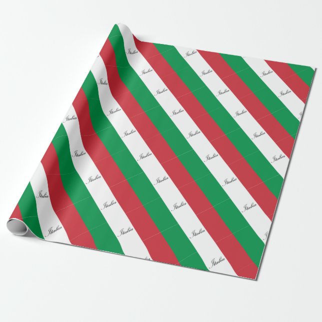Italienische Flagge - Flagge von Italien - Italien Geschenkpapier (Ungerollt)