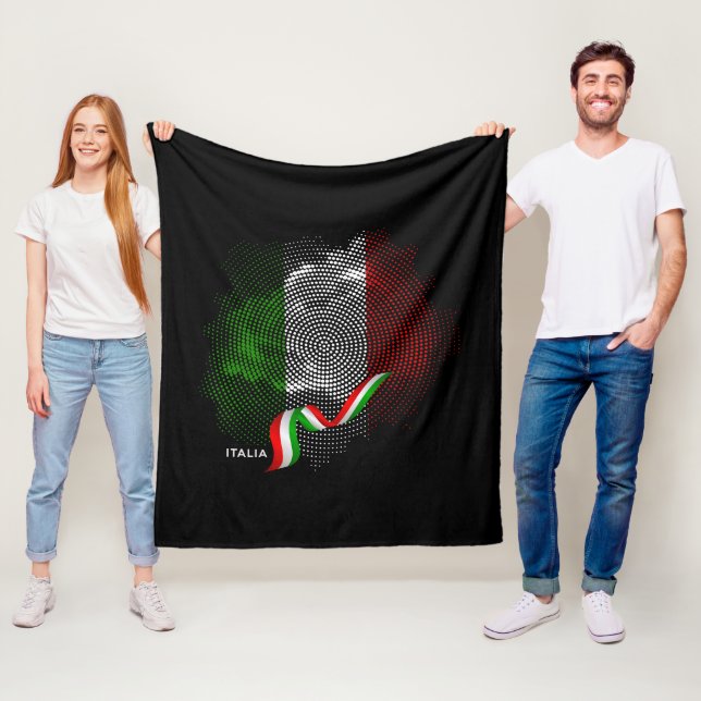 Italienische Flagge Fleecedecke (Beispiel)