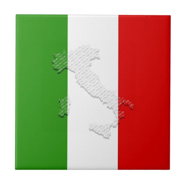 Italienische Flagge Fliese (Vorderseite)