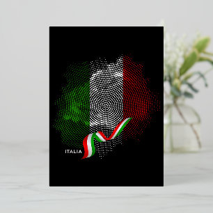 Italienische Flagge Folieneinladung