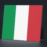 Italienische Flagge Fotoplatte<br><div class="desc">Mit unserer ausgezeichneten Tafel, die die Flagge Italiens trägt, können Sie Ihre Dekoration noch verstärken! Diese mit viel Liebe zum Detail gestaltete Plakette ist mehr als nur ein Dekorationsstück; sie ist eine Feier des italienischen Erbes und des Nationalstolzes. Das kühne Design zeigt stolz die ikonischen Elemente der italienischen Fahne und...</div>