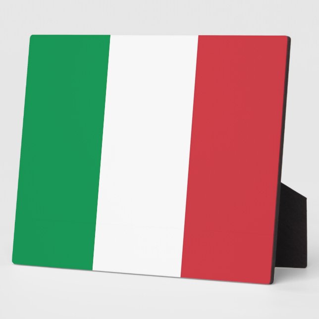 Italienische Flagge Fotoplatte (Seite)