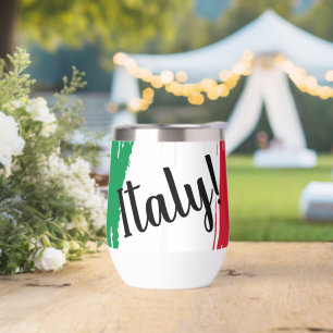 Italienische Flagge für künstlerische Pinselstrich
