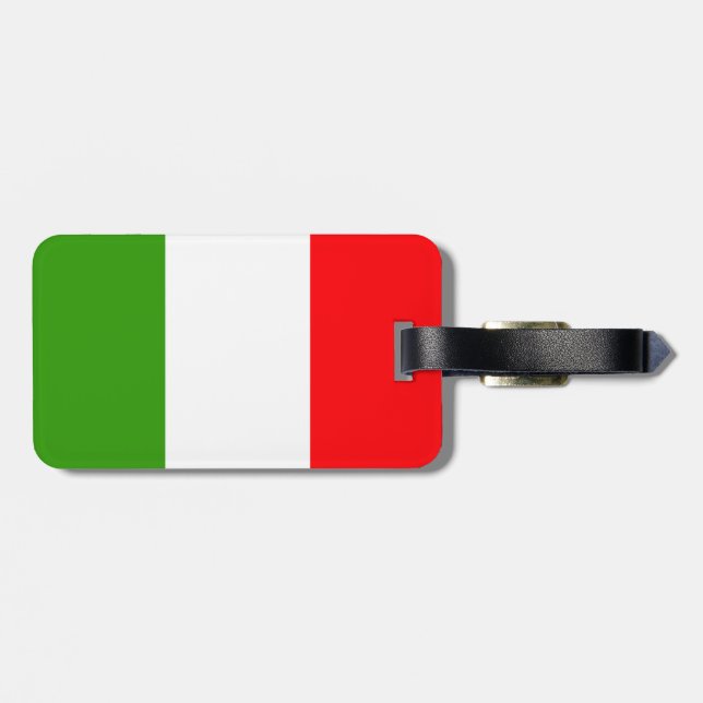 Italienische Flagge Gepäckanhänger (Rückseite horizontal)