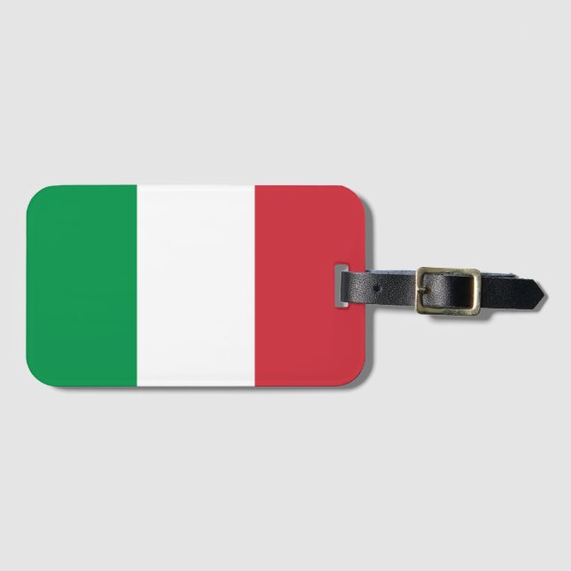 Italienische Flagge Gepäckanhänger (Vorderseite (Horizontal))