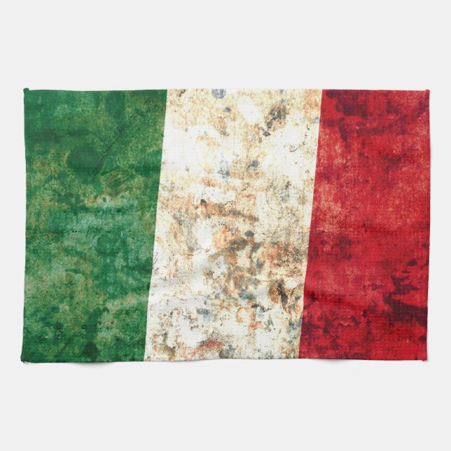 Italienische Flagge Geschirrtuch (Horizontal)