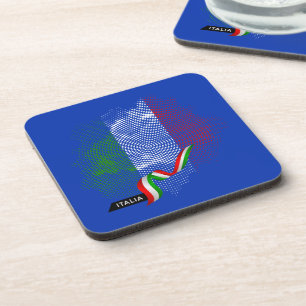 Italienische Flagge Getränkeuntersetzer