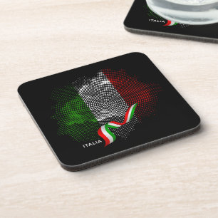 Italienische Flagge Getränkeuntersetzer