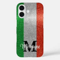 Italienische Flagge Glitzer Rom Venedig Italien Re