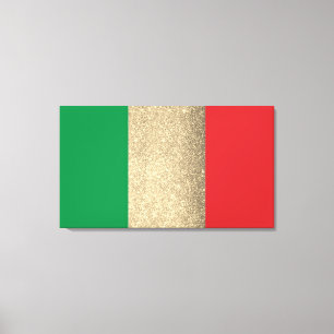 Italienische Flagge Gold Leinwanddruck