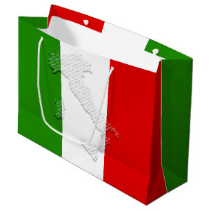 Italienische Flagge Große Geschenktüte