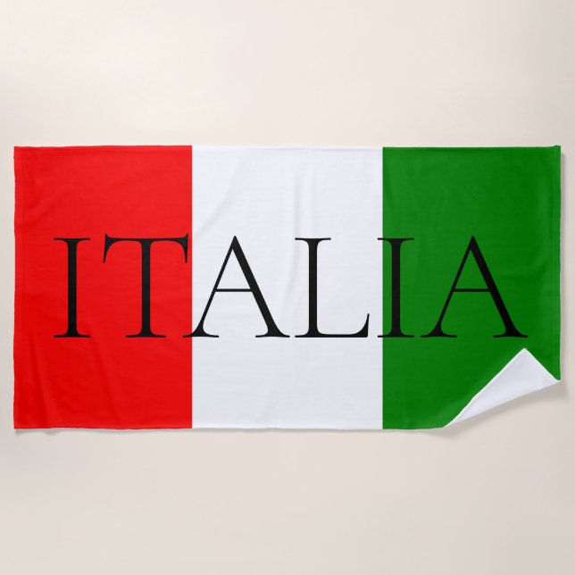 Italienische Flagge Grosses ITALIA Badetuch (Vorderseite)
