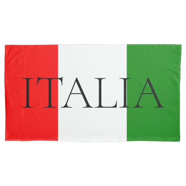 Italienische Flagge Grosses ITALIA Badetuch Kissenbezug (Vorderseite)