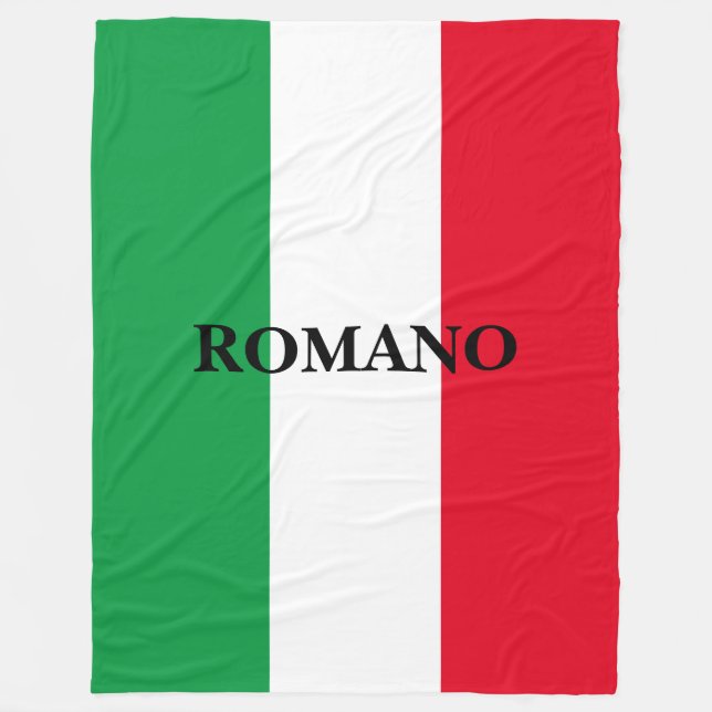 Italienische Flagge Großvliesdecke Fleecedecke (Vorderseite)