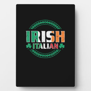Italienische Flagge Half irisch Halb Italienische Fotoplatte