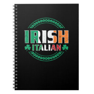 Italienische Flagge Half irisch Halb Italienische Notizblock