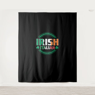 Italienische Flagge Half irisch Halb Italienische  Wandteppich